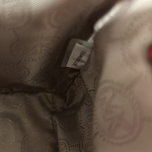 Michael Kors Red Studded Leather Selma Crossbody Satchel Purse - Picture 13 of 16